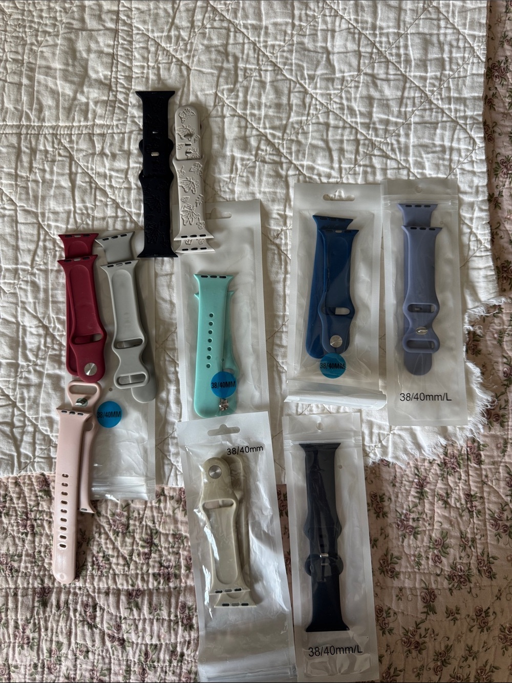 Silicone Replacement Smartwatch Bands Pack — Multiple Colors for 38/40mm Watches
